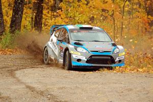 Barry McKenna / Andrew Hayes Ford Fiesta comes through the spectator point on SS9, Arvon-Silver I.