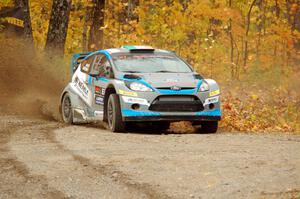 Barry McKenna / Andrew Hayes Ford Fiesta comes through the spectator point on SS9, Arvon-Silver I.