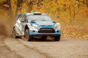 Barry McKenna / Andrew Hayes Ford Fiesta comes through the spectator point on SS9, Arvon-Silver I.