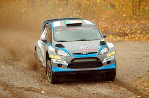 Barry McKenna / Andrew Hayes Ford Fiesta comes through the spectator point on SS9, Arvon-Silver I.