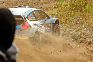 Barry McKenna / Andrew Hayes Ford Fiesta comes through the spectator point on SS9, Arvon-Silver I.