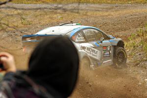 Barry McKenna / Andrew Hayes Ford Fiesta comes through the spectator point on SS9, Arvon-Silver I.