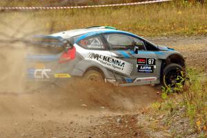 Barry McKenna / Andrew Hayes Ford Fiesta comes through the spectator point on SS9, Arvon-Silver I.