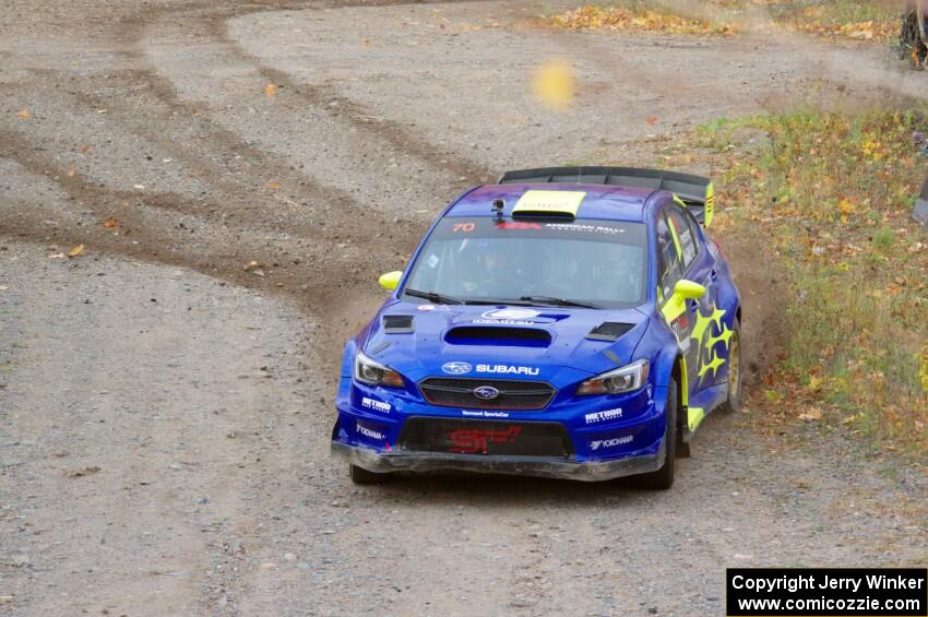 Oliver Solberg / Aaron Johnston Subaru WRX STi comes through the spectator point on SS9, Arvon-Silver I.