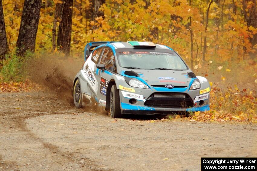 Barry McKenna / Andrew Hayes Ford Fiesta comes through the spectator point on SS9, Arvon-Silver I.