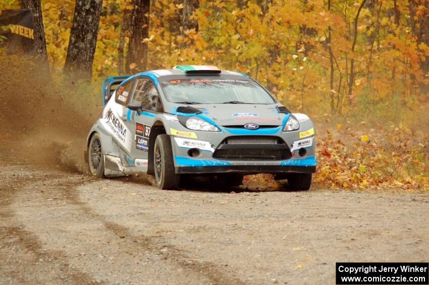 Barry McKenna / Andrew Hayes Ford Fiesta comes through the spectator point on SS9, Arvon-Silver I.