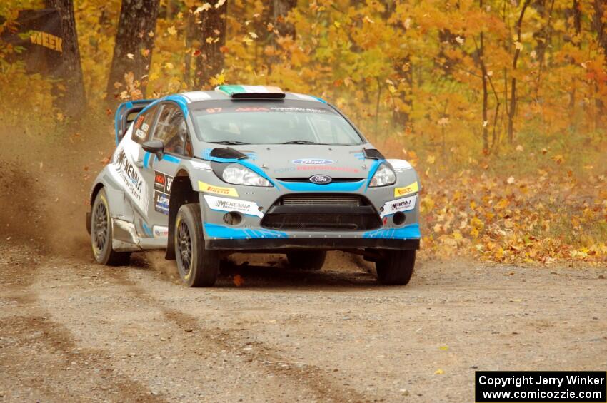 Barry McKenna / Andrew Hayes Ford Fiesta comes through the spectator point on SS9, Arvon-Silver I.