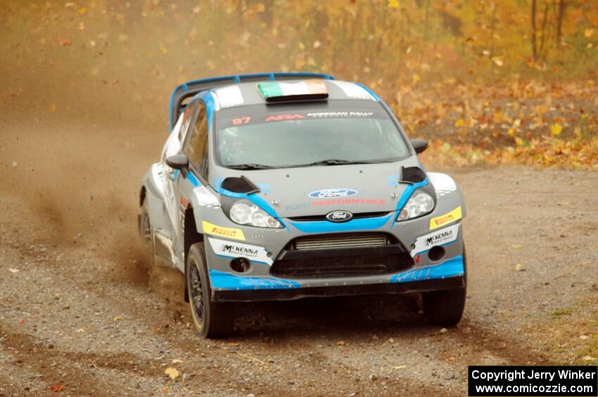 Barry McKenna / Andrew Hayes Ford Fiesta comes through the spectator point on SS9, Arvon-Silver I.