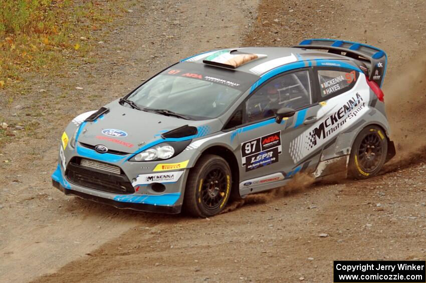 Barry McKenna / Andrew Hayes Ford Fiesta comes through the spectator point on SS9, Arvon-Silver I.