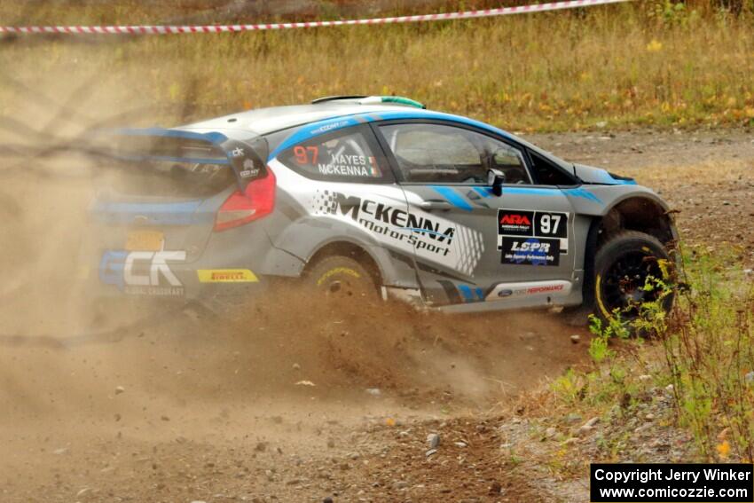 Barry McKenna / Andrew Hayes Ford Fiesta comes through the spectator point on SS9, Arvon-Silver I.