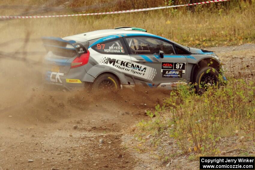 Barry McKenna / Andrew Hayes Ford Fiesta comes through the spectator point on SS9, Arvon-Silver I.