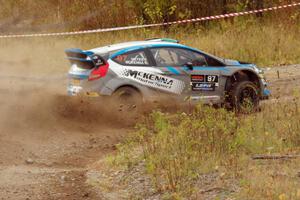 Barry McKenna / Andrew Hayes Ford Fiesta comes through the spectator point on SS9, Arvon-Silver I.