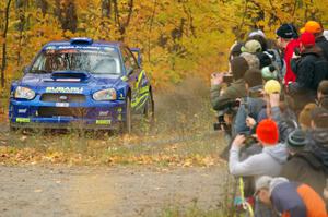 Ramana Lagemann / Nathalie Richard Subaru WRX STi comes through the spectator point on SS9, Arvon-Silver I.