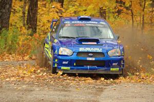 Ramana Lagemann / Nathalie Richard Subaru WRX STi comes through the spectator point on SS9, Arvon-Silver I.