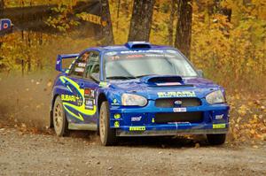 Ramana Lagemann / Nathalie Richard Subaru WRX STi comes through the spectator point on SS9, Arvon-Silver I.