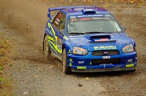 Ramana Lagemann / Nathalie Richard Subaru WRX STi comes through the spectator point on SS9, Arvon-Silver I.