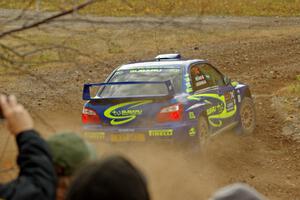 Ramana Lagemann / Nathalie Richard Subaru WRX STi comes through the spectator point on SS9, Arvon-Silver I.