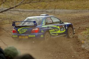 Ramana Lagemann / Nathalie Richard Subaru WRX STi comes through the spectator point on SS9, Arvon-Silver I.