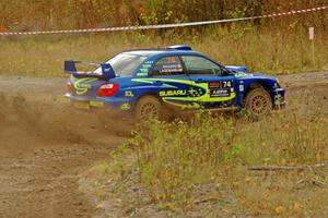 Ramana Lagemann / Nathalie Richard Subaru WRX STi comes through the spectator point on SS9, Arvon-Silver I.