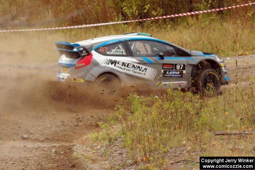 Barry McKenna / Andrew Hayes Ford Fiesta comes through the spectator point on SS9, Arvon-Silver I.