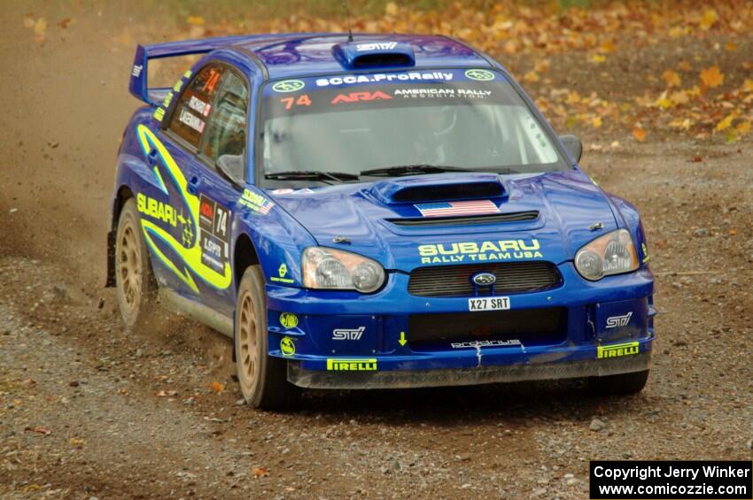 Ramana Lagemann / Nathalie Richard Subaru WRX STi comes through the spectator point on SS9, Arvon-Silver I.