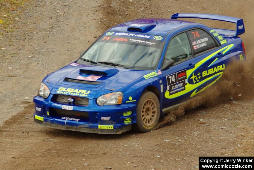 Ramana Lagemann / Nathalie Richard Subaru WRX STi comes through the spectator point on SS9, Arvon-Silver I.