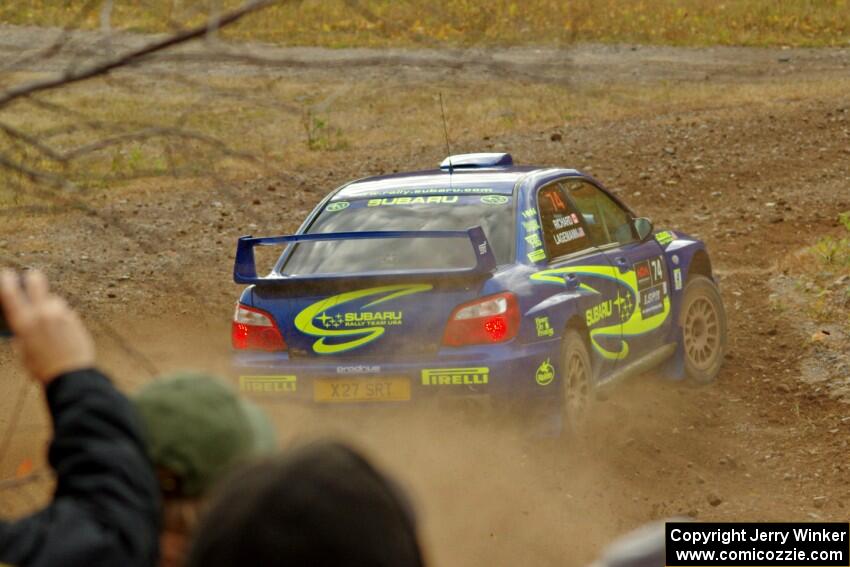 Ramana Lagemann / Nathalie Richard Subaru WRX STi comes through the spectator point on SS9, Arvon-Silver I.