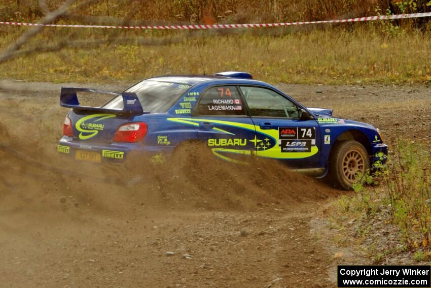 Ramana Lagemann / Nathalie Richard Subaru WRX STi comes through the spectator point on SS9, Arvon-Silver I.