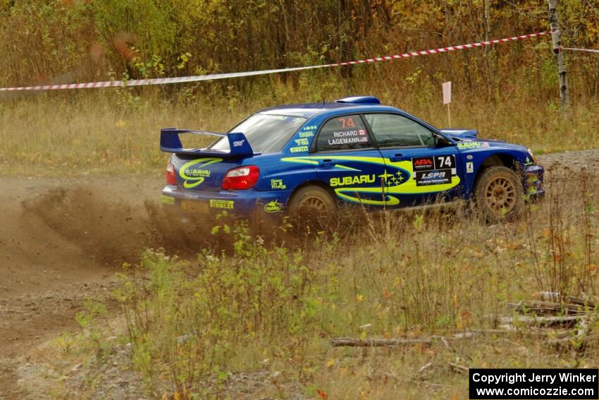 Ramana Lagemann / Nathalie Richard Subaru WRX STi comes through the spectator point on SS9, Arvon-Silver I.