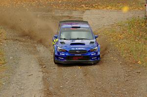 David Higgins / Craig Drew Subaru WRX STi comes through the spectator point on SS9, Arvon-Silver I.