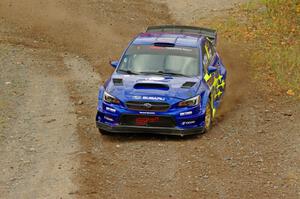 David Higgins / Craig Drew Subaru WRX STi comes through the spectator point on SS9, Arvon-Silver I.