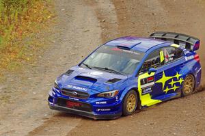 David Higgins / Craig Drew Subaru WRX STi comes through the spectator point on SS9, Arvon-Silver I.