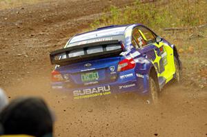 David Higgins / Craig Drew Subaru WRX STi comes through the spectator point on SS9, Arvon-Silver I.