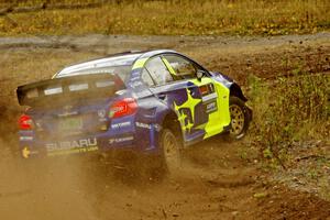 David Higgins / Craig Drew Subaru WRX STi comes through the spectator point on SS9, Arvon-Silver I.