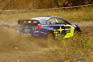 David Higgins / Craig Drew Subaru WRX STi comes through the spectator point on SS9, Arvon-Silver I.