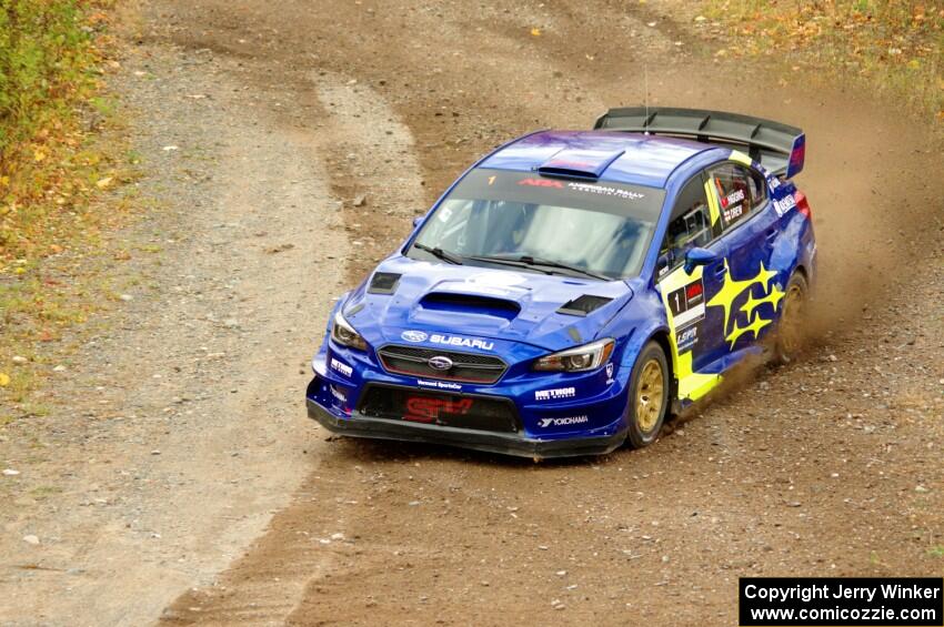 David Higgins / Craig Drew Subaru WRX STi comes through the spectator point on SS9, Arvon-Silver I.