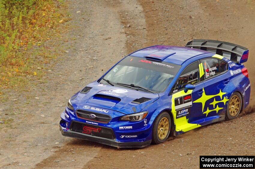 David Higgins / Craig Drew Subaru WRX STi comes through the spectator point on SS9, Arvon-Silver I.