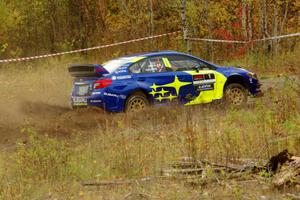 David Higgins / Craig Drew Subaru WRX STi comes through the spectator point on SS9, Arvon-Silver I.