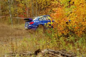 David Higgins / Craig Drew Subaru WRX STi comes through the spectator point on SS9, Arvon-Silver I.