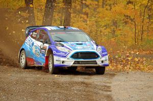 Piotr Fetela / Dominik Jozwiak Ford Fiesta comes through the spectator point on SS9, Arvon-Silver I.