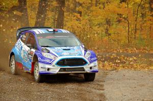 Piotr Fetela / Dominik Jozwiak Ford Fiesta comes through the spectator point on SS9, Arvon-Silver I.