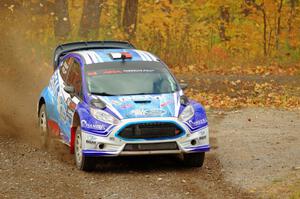 Piotr Fetela / Dominik Jozwiak Ford Fiesta comes through the spectator point on SS9, Arvon-Silver I.