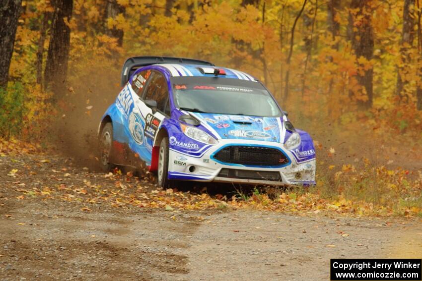 Piotr Fetela / Dominik Jozwiak Ford Fiesta comes through the spectator point on SS9, Arvon-Silver I.