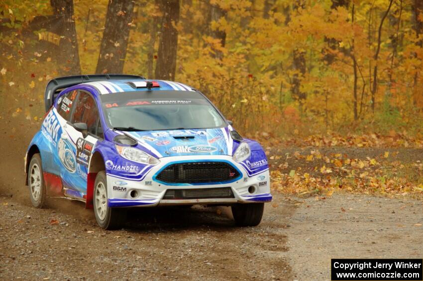 Piotr Fetela / Dominik Jozwiak Ford Fiesta comes through the spectator point on SS9, Arvon-Silver I.