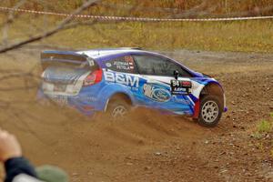 Piotr Fetela / Dominik Jozwiak Ford Fiesta comes through the spectator point on SS9, Arvon-Silver I.