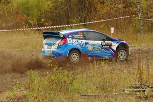 Piotr Fetela / Dominik Jozwiak Ford Fiesta comes through the spectator point on SS9, Arvon-Silver I.
