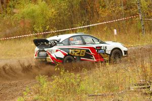 Grzegorz Bugaj / Ela Dziubanski Subaru WRX STi comes through the spectator point on SS9, Arvon-Silver I.