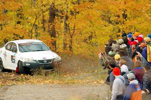 Michael Hooper / Claudia Barbera-Pullen Lexus IS350 comes through the spectator point on SS9, Arvon-Silver I.