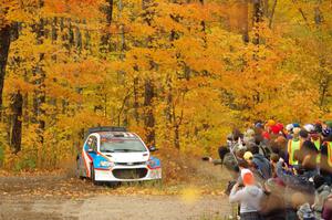 Pat Moro / Ole Holter Chevy Sonic comes through the spectator point on SS9, Arvon-Silver I.
