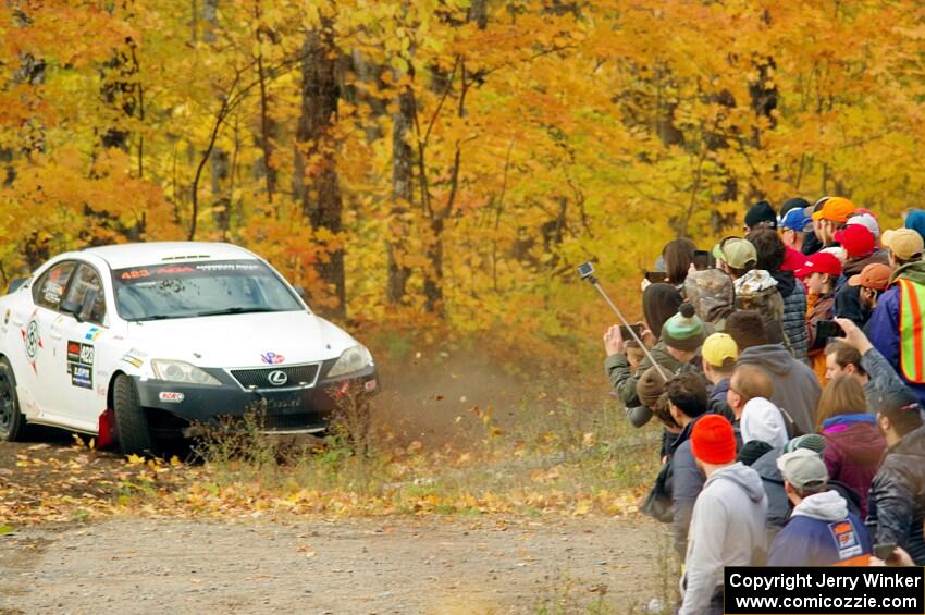 Michael Hooper / Claudia Barbera-Pullen Lexus IS350 comes through the spectator point on SS9, Arvon-Silver I.